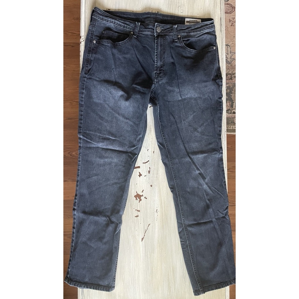 Buffalo David Bitton Men's Jeans Jackson Slim Straight, Grey Black, 34x30